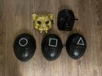 Squid game masker 5 maskers zwart goud vip, Ophalen of Verzenden, Zo goed als nieuw, 170 of groter, Jongen of Meisje