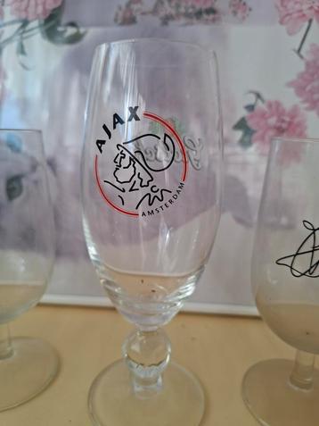 4 AJAX Bierglazen - Unieke Collectie! beschikbaar voor biedingen