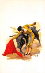 Stierenvechten El Matador door Carlo Ruano Llopis 6 kaarten, Ophalen of Verzenden, 1940 tot 1960, Ongelopen, Sport en Spel