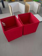 2x Kallax mand rood voor ikea vakkenkast, Huis en Inrichting, Ophalen, Minder dan 50 cm, Gebruikt, Minder dan 100 cm