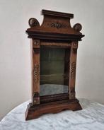 Antiek vintage vitrinekastje pronkkastje wandkastje eiken, Antiek en Kunst, Ophalen of Verzenden