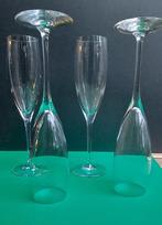 4 Crystal Kristal  Champagne Glasses 23 cm champagne fluiten, Ophalen of Verzenden, Zo goed als nieuw, Overige typen