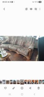 Bankstel vintage, Huis en Inrichting, Ophalen, Gebruikt, 75 tot 100 cm, Rechte bank