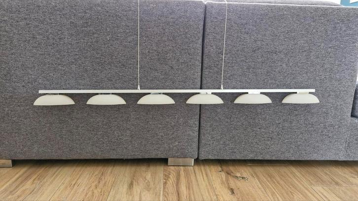 Moderne Hanglamp Eettafel - LED, Verstelbaar, Huis en Inrichting, Lampen | Hanglampen, Zo goed als nieuw, Minder dan 50 cm, Glas