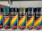 Nieuwe motip spuitbussen verschillende kleuren, Minder dan 5 liter, Ophalen of Verzenden, Nieuw, Verf