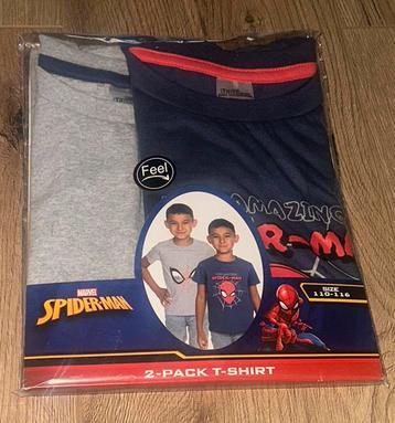 2 pack t-shirts van spiderman maat 110-116 beschikbaar voor biedingen