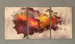 Set van 3 kleurrijke canvas schilderijen, Ophalen of Verzenden, Zo goed als nieuw, Schilderij, 100 tot 125 cm