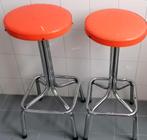 Vintage jaren 70 barkrukken  2 stuks € 40,00, Ophalen, Gebruikt, IJzer