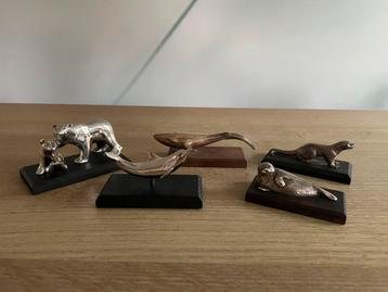 Een prachtige vintage WWF set verzilverde dieren beschikbaar voor biedingen