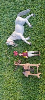 Schleich paard met verzorger. (L), Ophalen of Verzenden, Zo goed als nieuw