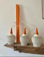 Hanglamp met 3 lichtpunten vintage, Gebruikt, Ophalen of Verzenden, Vintage , mid century, Minder dan 50 cm