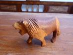 Handgesneden houten leeuw, Antiek en Kunst, Ophalen of Verzenden