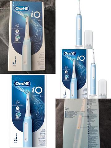 Oral-B iO 3S Blauwe Elektrische Tandenborstel By Braun nieuw beschikbaar voor biedingen