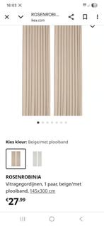 2x Rosenrobinia gordijn beige Ikea, Ophalen, Nieuw, Beige, Minder dan 100 cm