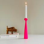 fluo roze Scandinavische KANDELAAR hout retro vintage neon, Gebruikt, Overige kleuren, Ophalen of Verzenden, Hout