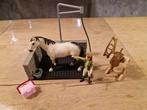 Schleich wasplaats/poetsplaats met paard 42438, Verzamelen, Ophalen of Verzenden, Zo goed als nieuw
