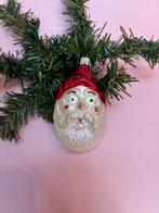 Oude vintage kerstbal kerstman hoofd, Diversen, Kerst, Ophalen of Verzenden, Zo goed als nieuw