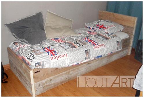Eenpersoonsbed van STEIGERHOUT! Nieuw!, Kinderen en Baby's, Kinderkamer | Bedden, Nieuw, 180 cm of meer, 85 tot 100 cm, Lattenbodem