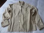 Hermes Paris zijden blouse dubbele manchet, mt. 38, zgan, Maat 38/40 (M), Verzenden, Beige, Zo goed als nieuw