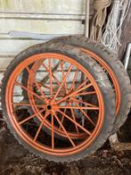 Antieke spaakwielen met rubberband – set van 2 – mooie staat, Ophalen