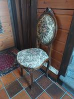 Antieke stoel met bloemmotief, Gebruikt, Bruin, Stof, Eén