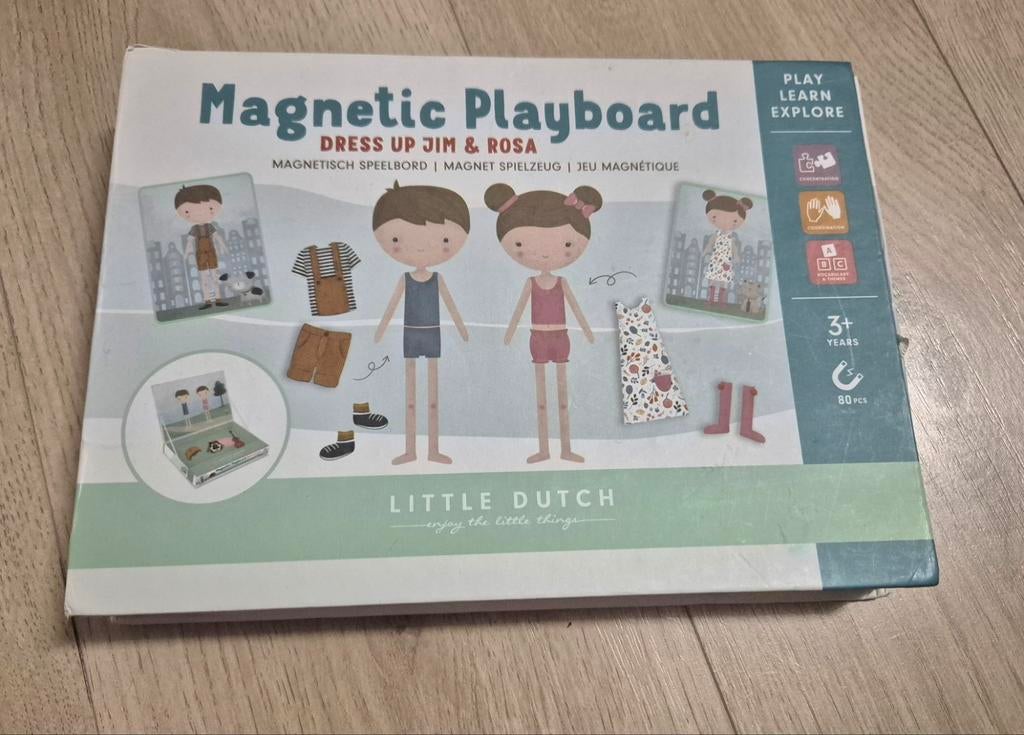 Little Dutch Magnetisch Speelbord - Jim & Rosa, Ophalen of Verzenden, Zo goed als nieuw, Knutselen