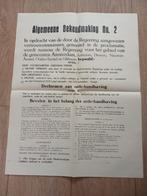 Proclamatie Amsterdam en omgeving, september 1944, Ophalen of Verzenden, Overige soorten, Nederland, Foto of Poster
