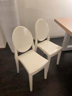 Twee witte design stoelen - Amper gebruikt!, Huis en Inrichting, Stoelen, Ophalen, Kunststof, Twee, Wit