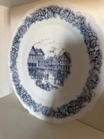 Arcopal Schaal Vintage Blauw Stadsgezicht Bloemen, Antiek en Kunst, Ophalen of Verzenden