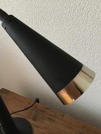 Retro design buro/ tafel lamp, zwart met chroom, Huis en Inrichting, Lampen | Tafellampen, Ophalen of Verzenden, Zo goed als nieuw