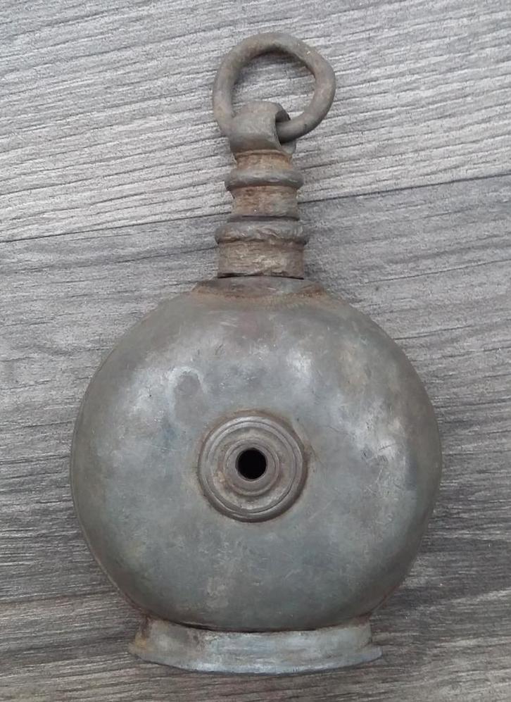 17-18 de eeuw Tinnen Pelgrimsfles Pelgrim Fles Bodemvondst, Antiek en Kunst, Antiek | Tin, Ophalen of Verzenden