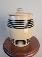 PETRUS REGOUT voorraadpot aardewerk zachtgeel/ zwart, Antiek en Kunst, Antiek | Servies compleet, Ophalen of Verzenden