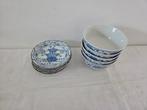 China: delftsblauw 5x kommetjes+ 4x schaaltjes met zeilschip, Ophalen of Verzenden