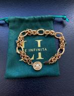 Armband smaragd onbewerkt verguld18k, Staal, Nieuw, Ophalen of Verzenden, Met edelsteen