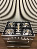 Luxe Boretti Fornuis RVS 5 pits multifunctioneel 80x60 cm, Witgoed en Apparatuur, Fornuizen, 60 cm of meer, Fornello Esperta, Grill