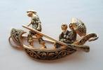 Broche Gondel. Toledo. Damascene. Jaren '60, Ophalen of Verzenden, Zo goed als nieuw, Goud, Overige materialen