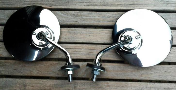 Chrome oldtimer spiegels type Lucas, Auto diversen, Auto-accessoires, Nieuw, Ophalen of Verzenden