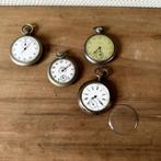 4 Vintage Antieke Zakhorloges, Opknappers, Onderdelen Zilver, Sieraden, Tassen en Uiterlijk, Horloges | Antiek, Overige merken