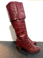 YV3122: Vintage 80s Pull up boots laarzen Size: 38, Gedragen, Vintage, Ophalen of Verzenden, Hoge laarzen