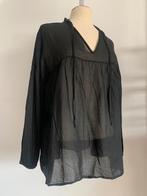 Susy Mix blouse transparant zwart grijs S/36, Verzenden, Zwart, Susy Mix, Zo goed als nieuw
