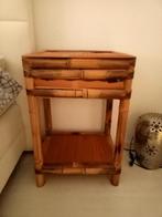 Bamboe bijzet tafels/, Huis en Inrichting, Ophalen, 50 tot 100 cm, Rond, Zo goed als nieuw