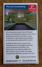 Thermen Soesterberg kortingsbon 2e persoon 50% korting, Tickets en Kaartjes, Kortingen en Cadeaubonnen, Twee personen, Kortingsbon