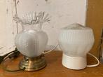 2x Vintage plafondlampje - plafonniere, Ophalen of Verzenden, Gebruikt, Glas, Borcante