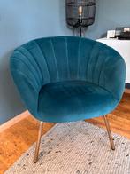 Fauteuil Groen met gouden poten, Ophalen, Zo goed als nieuw, Stof, 50 tot 75 cm