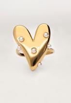My Jewellery statement ring met groot hart en parels, IJzer of Staal, Nieuw, Ophalen of Verzenden, 17 tot 18
