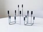 Set 12x vintage modulair kandelaar design BMF Nagel Stoff, Gebruikt, 25 tot 50 cm, Zwart, Ophalen of Verzenden