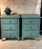Brocante ladekastjes - kastje - groen, Ophalen, 50 tot 100 cm, Zo goed als nieuw, Minder dan 100 cm