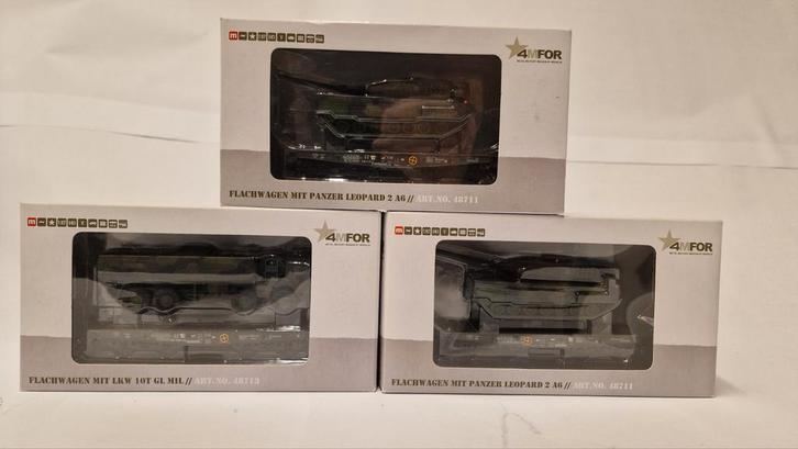 Drie wagons Märklin Militair transport, Hobby en Vrije tijd, Modeltreinen | H0, Zo goed als nieuw, Wagon, Wisselstroom, Märklin