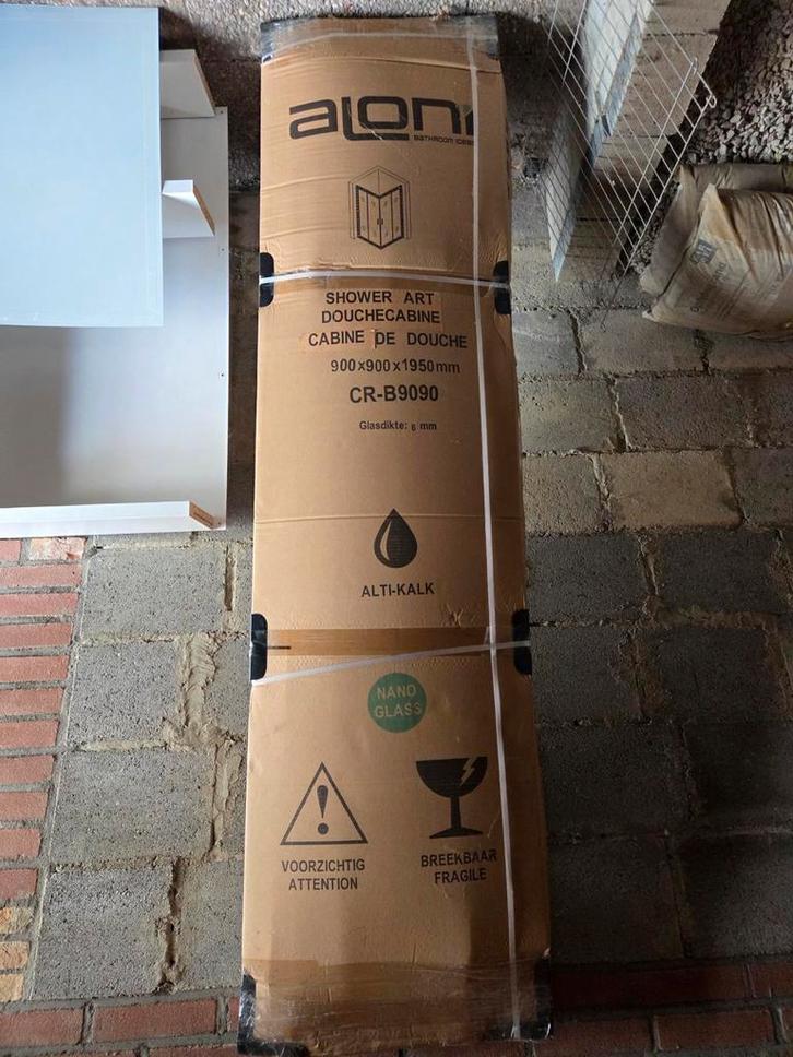 Aloni Douchecabine 90x90x195 cm, Huis en Inrichting, Badkamer | Complete badkamers, Nieuw, Met douche, Ophalen