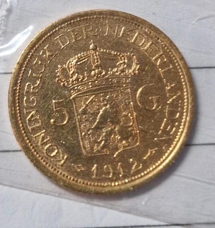 Gouden 5 gulden, Postzegels en Munten, Munten | Nederland, Koningin Wilhelmina, Ophalen of Verzenden
